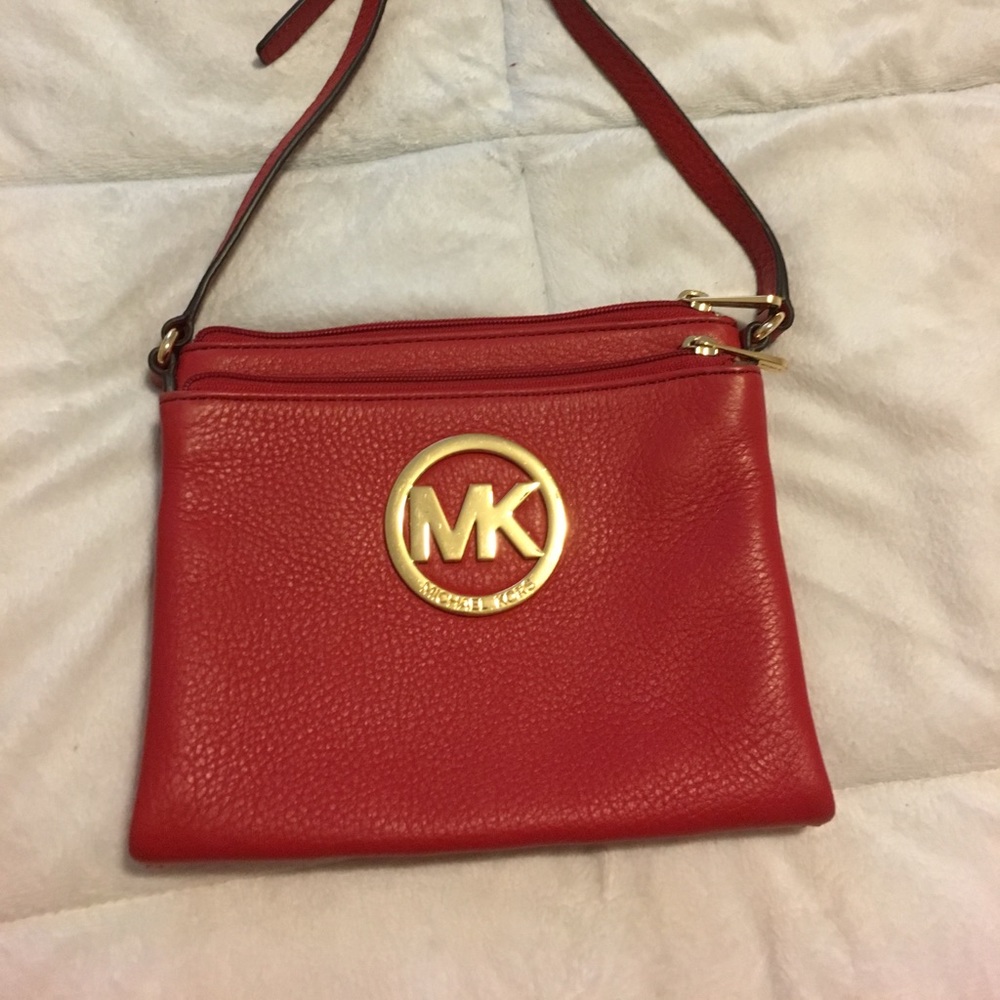 MK red crossbody bag